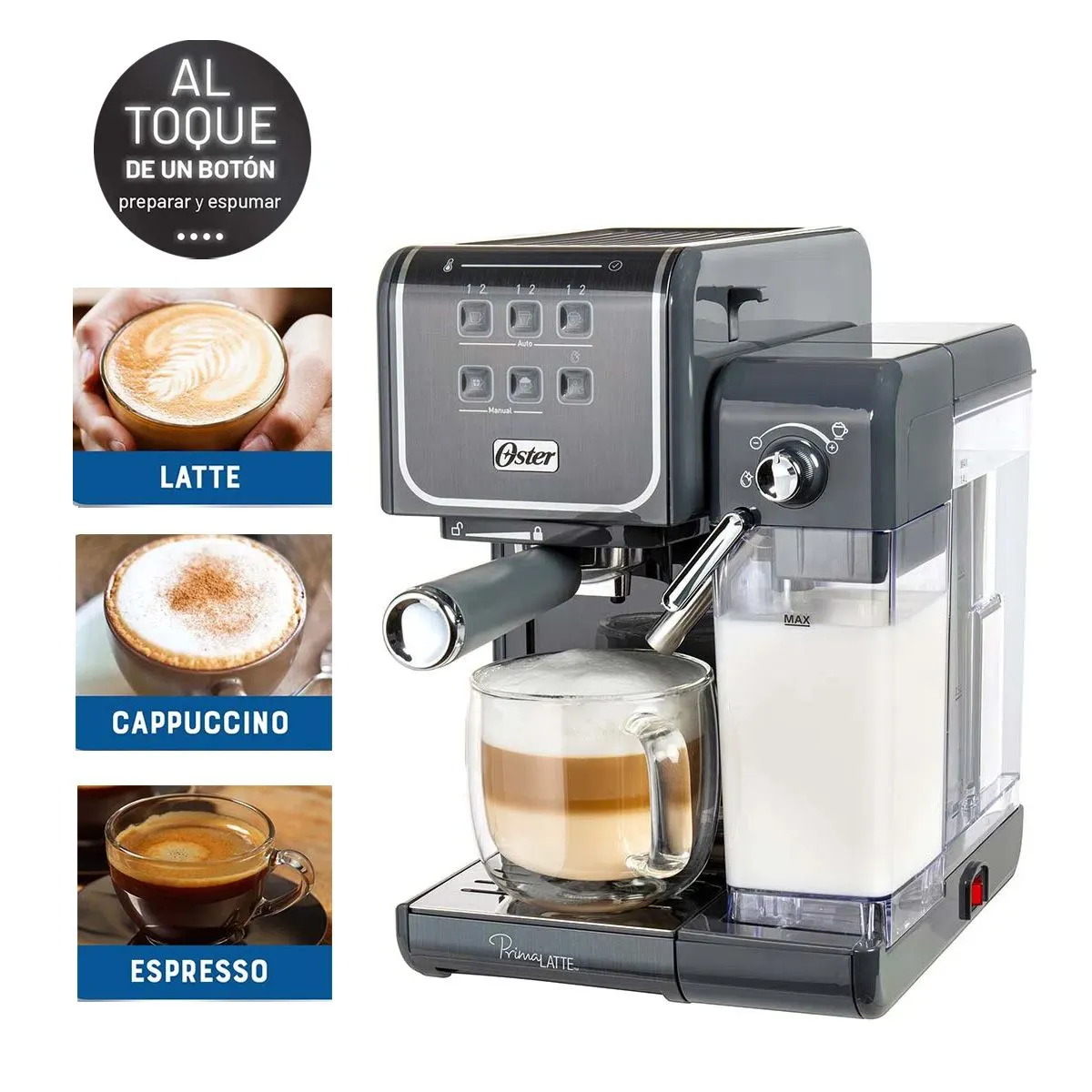 OSTER - Cafetera Oster PrimaLatte Touch BVSTEM6801M