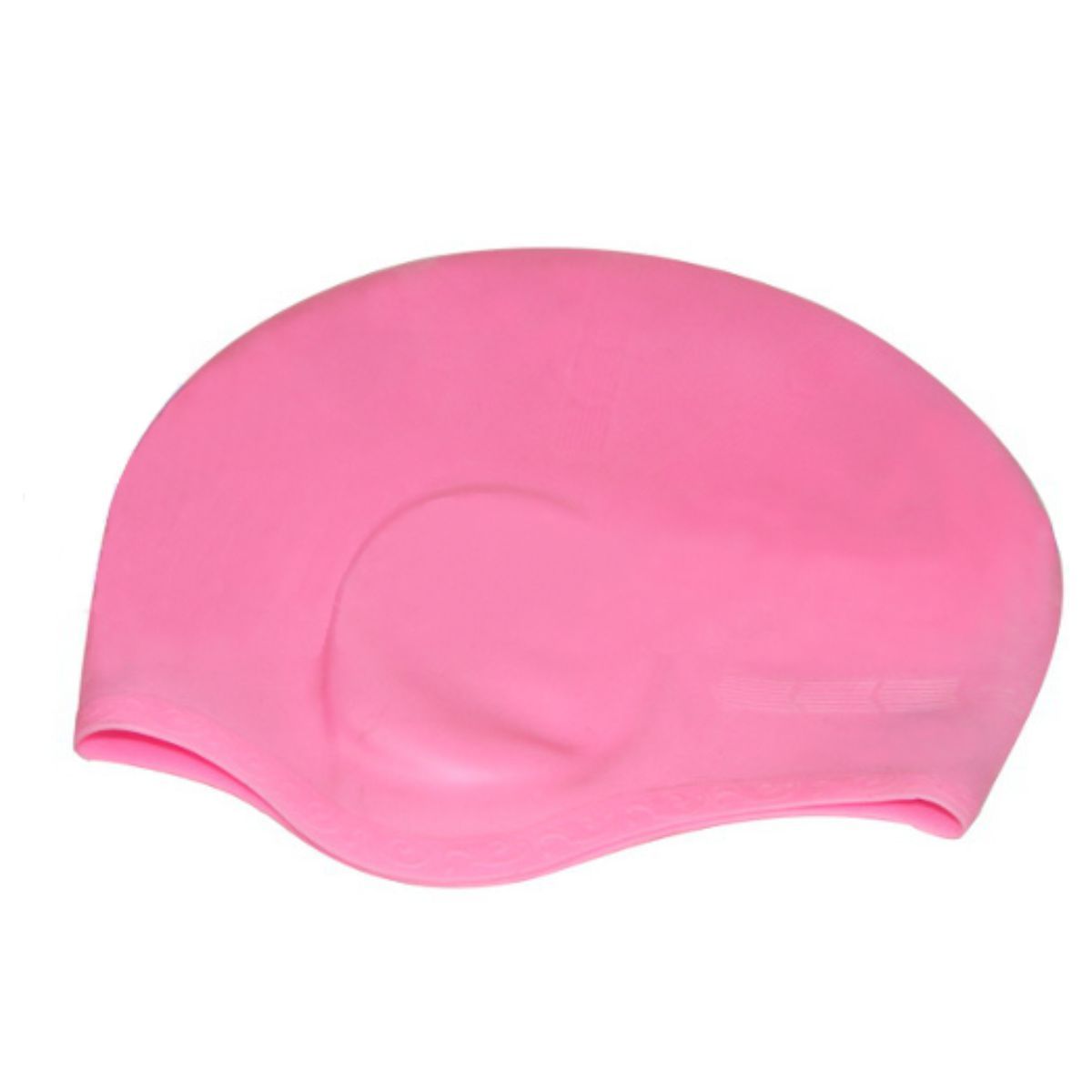 GENERICO - Gorro de Natación de Silicona con Orejeras Rosado
