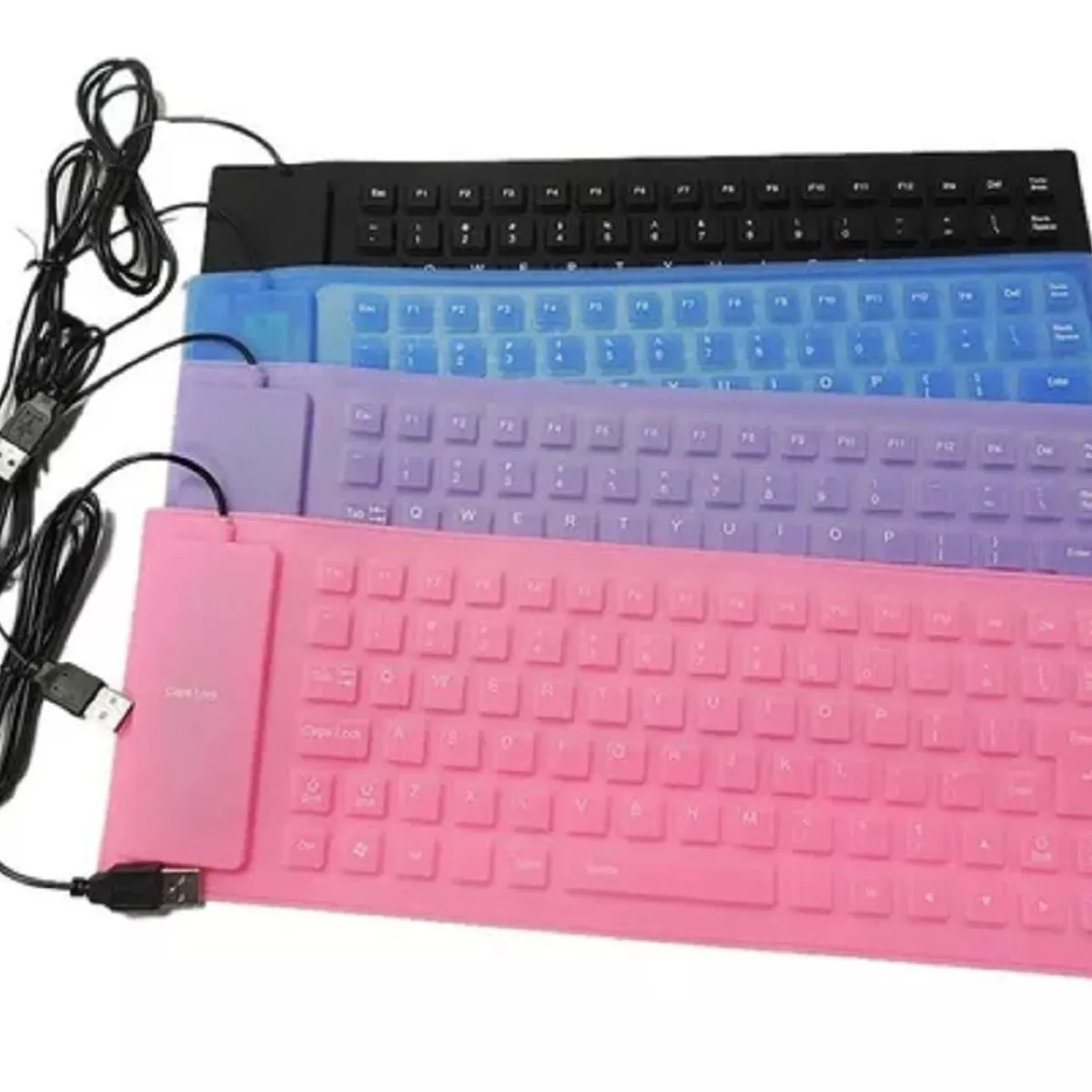 SEISA - Teclado Flexible enrollable Impermeable-entrada Usb