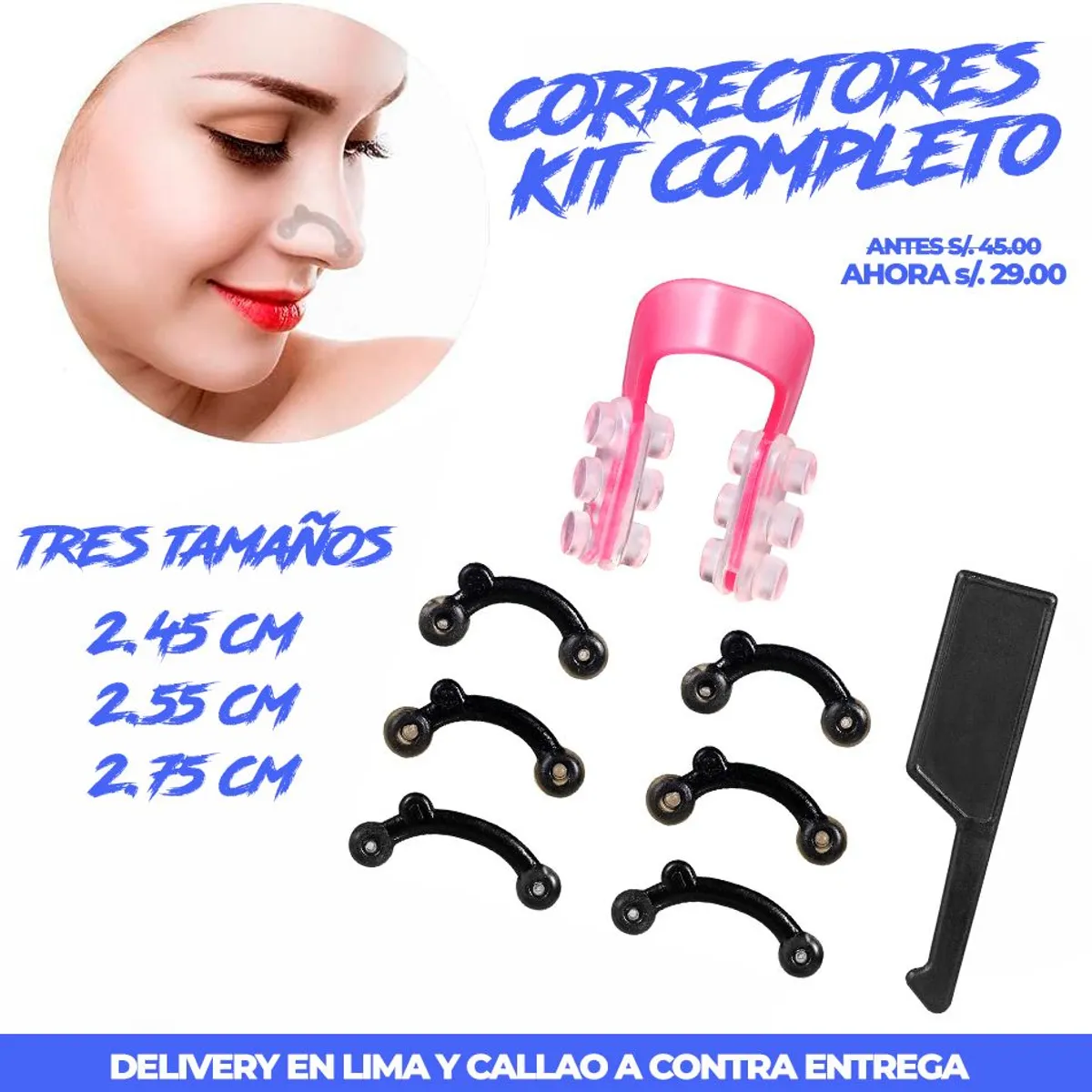 GENERICO - Perfilador Nasal Set X 6 + Corrector Externo + 3 Tamaños
