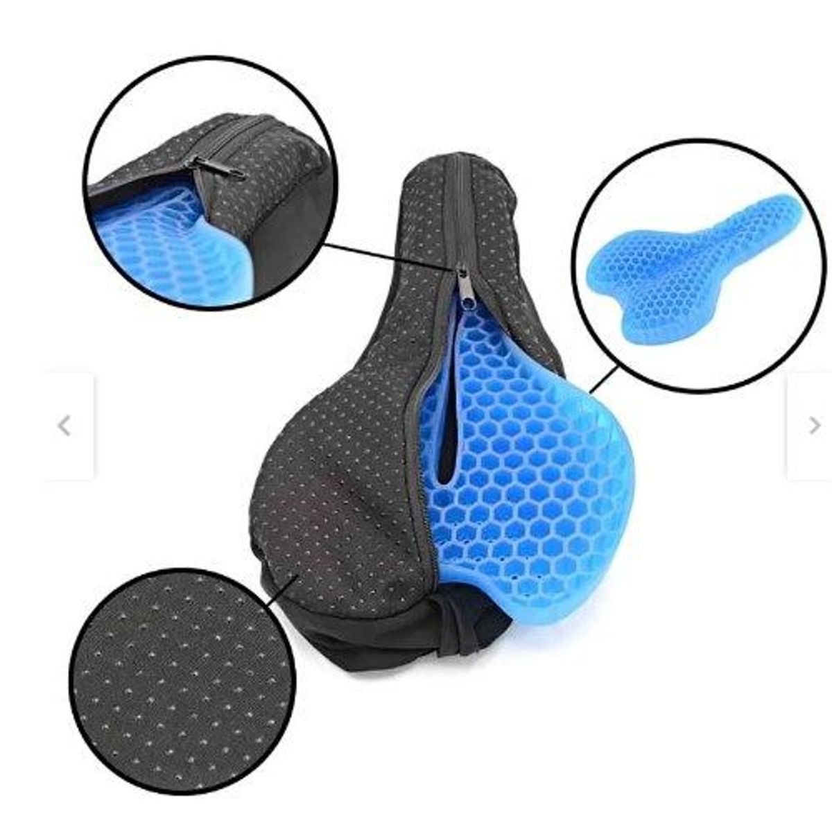 GENERICO - Asiento Cojín Gel de Silicona para Bicicleta Funda