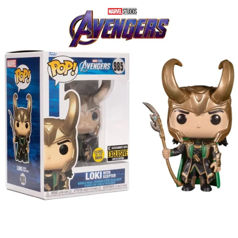 FUNKO - Funko Pop Loki with Scepter - Marvel Avengers EE Glow brilla