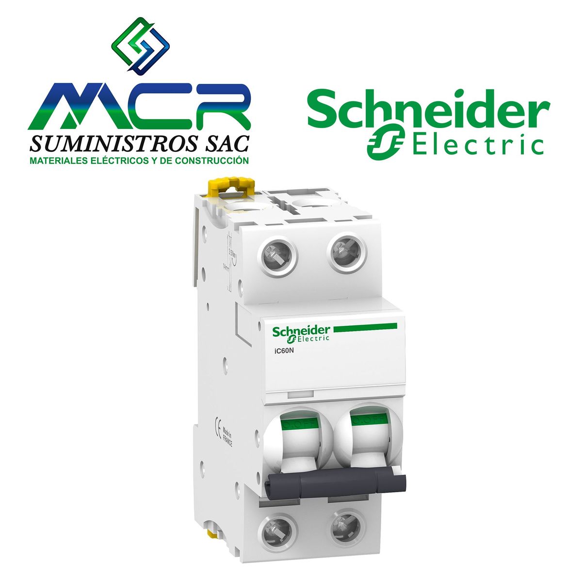 SCHNEIDER ELECTRIC - INTERRUPTOR TERMOMAGNETICO 2P 16A 10KA 230V IC60N Schneider