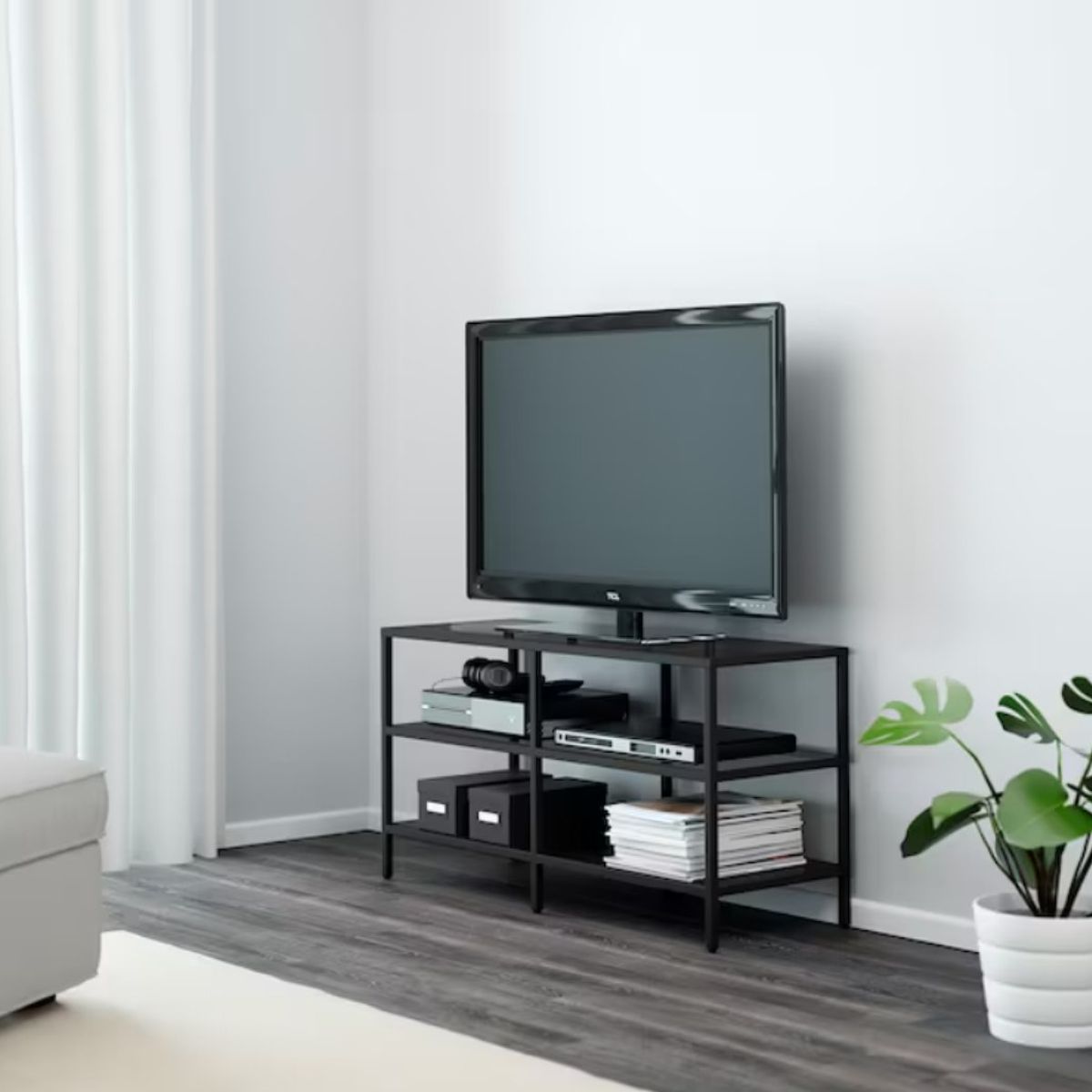 VENTITAS HOME - Mesa de Tv Industrial 75 Farnazz Ventitas Home Negro