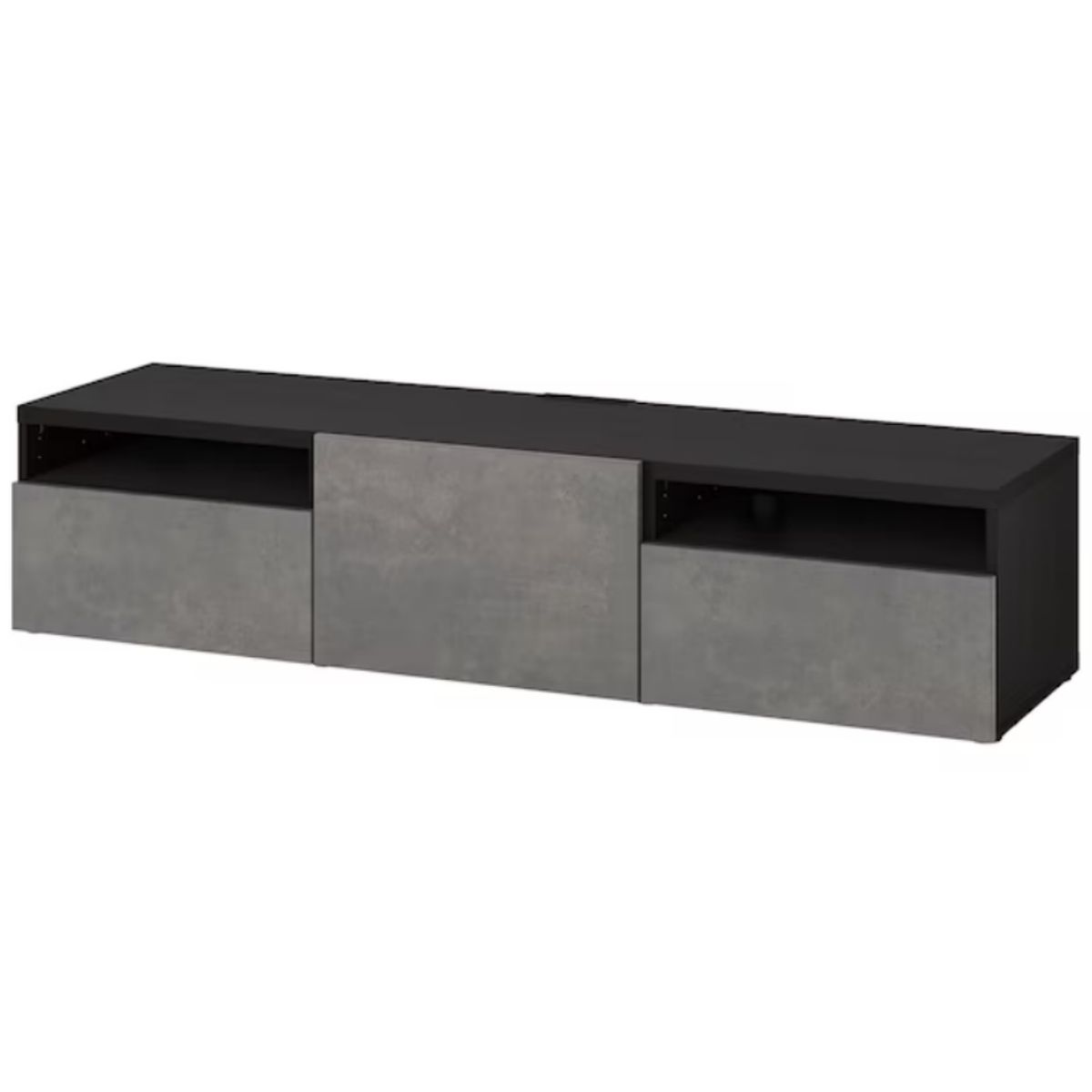 VENTITAS HOME - Mesa de Tv Moderna 75 Mallini Ventitas Home Negro y Gris