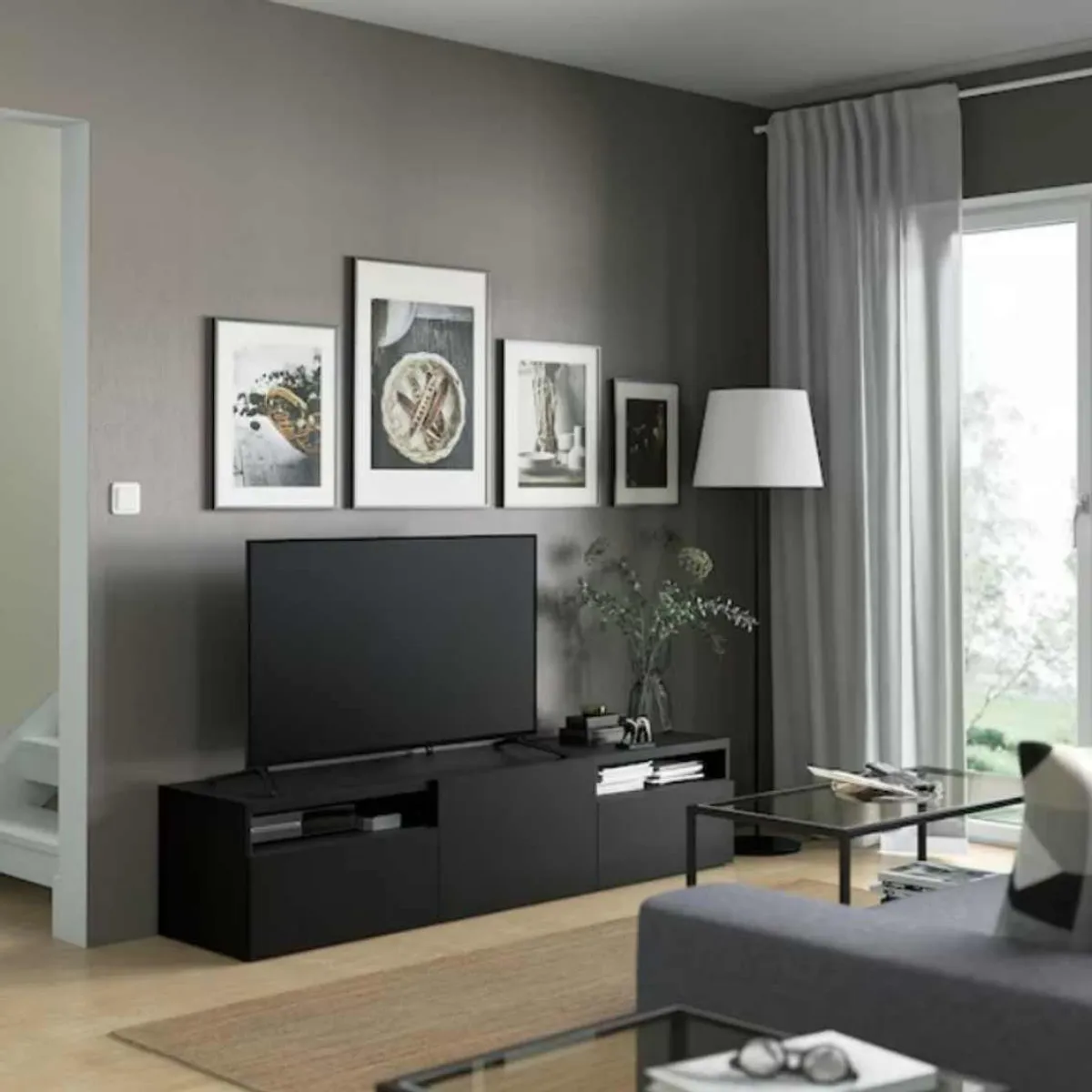 VENTITAS HOME - Mesa de Tv Moderna 75 Mallini Ventitas Home Negro