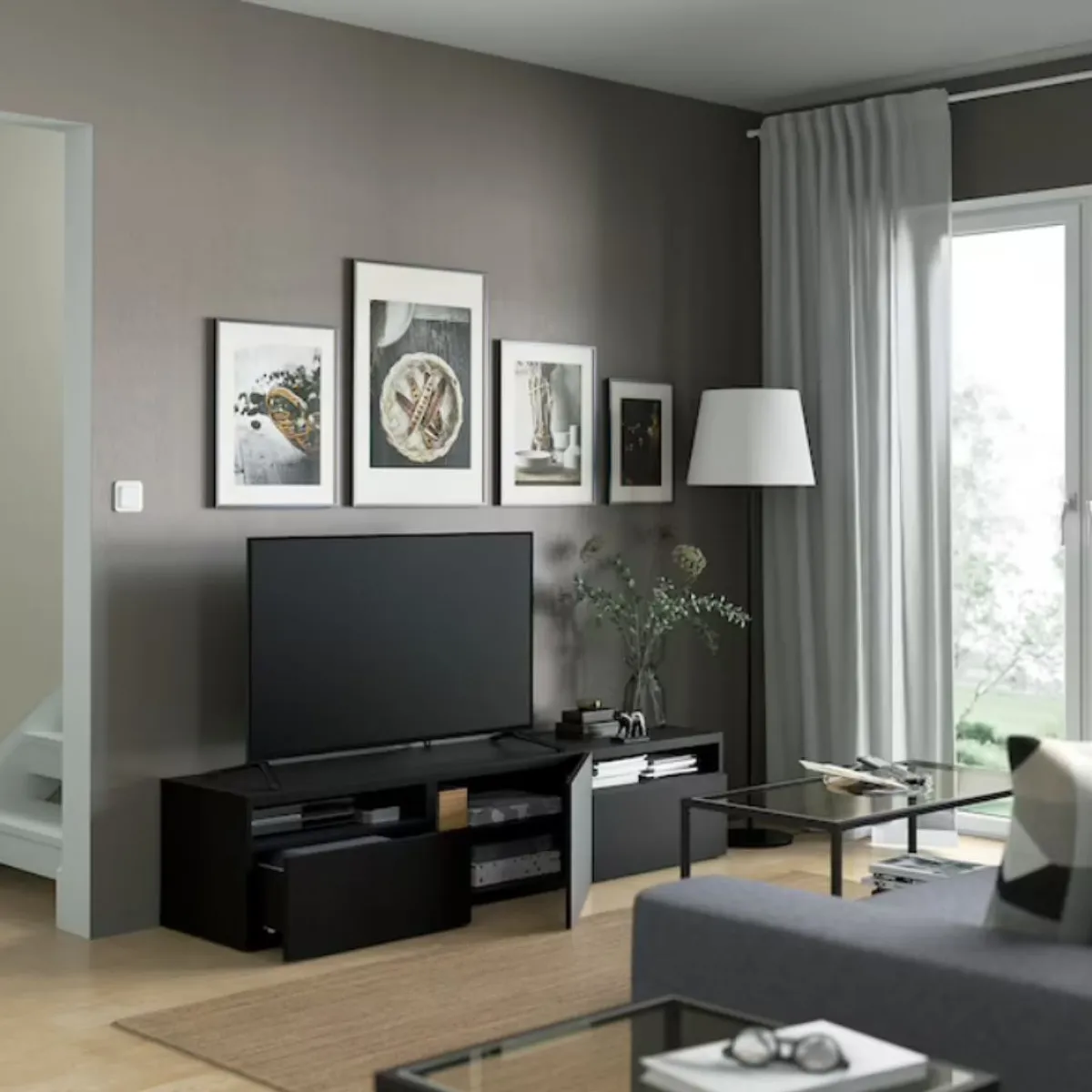 VENTITAS HOME - Mesa de Tv Moderna 75 Mallini Ventitas Home Negro