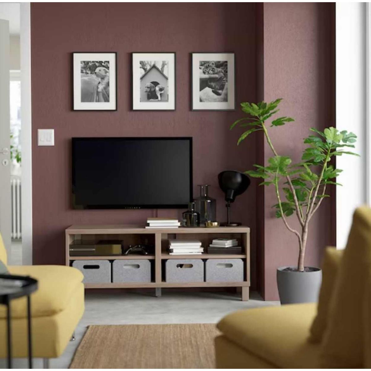 VENTITAS HOME - Mesa de Tv Moderna 75 Datena Ventitas Home Rovere