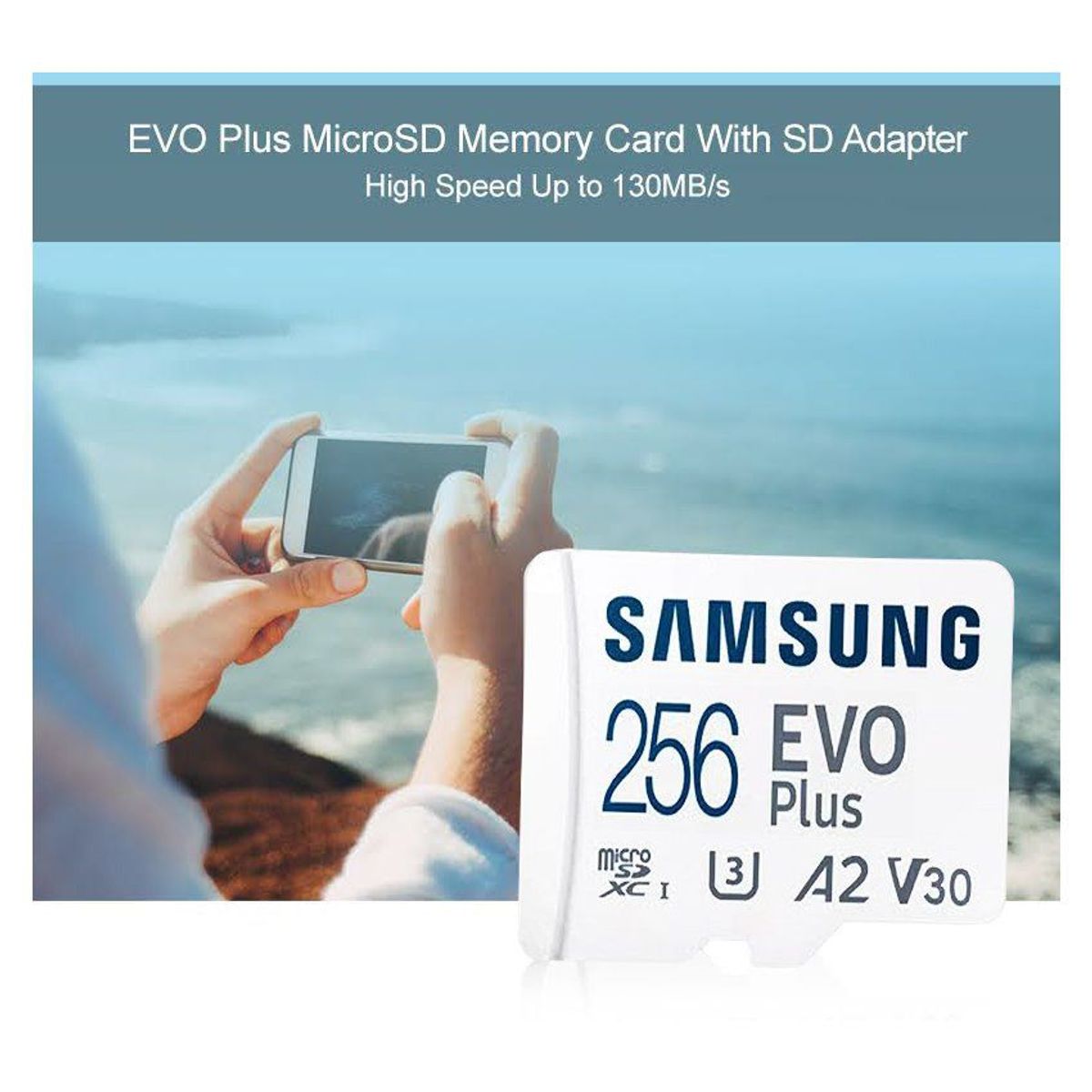 SAMSUNG - Memoria micro sd samsung evo plus 256 gb - blanco