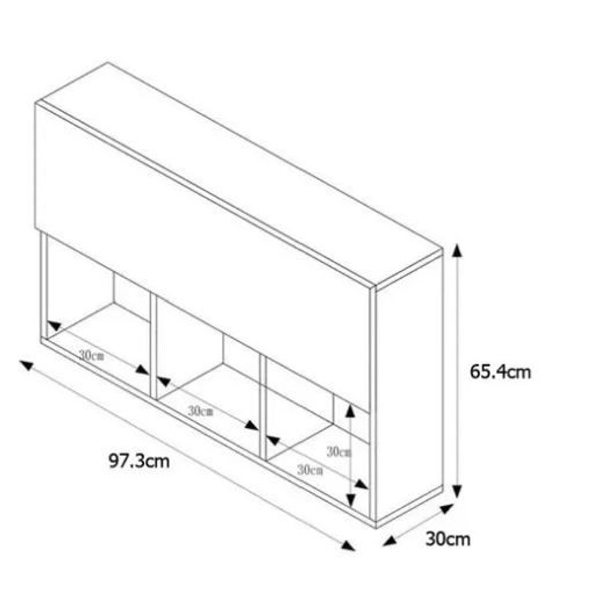 GENERICO - LIBRERO BIBLIOTECA FLOTANTE EN MELAMINA 18MM