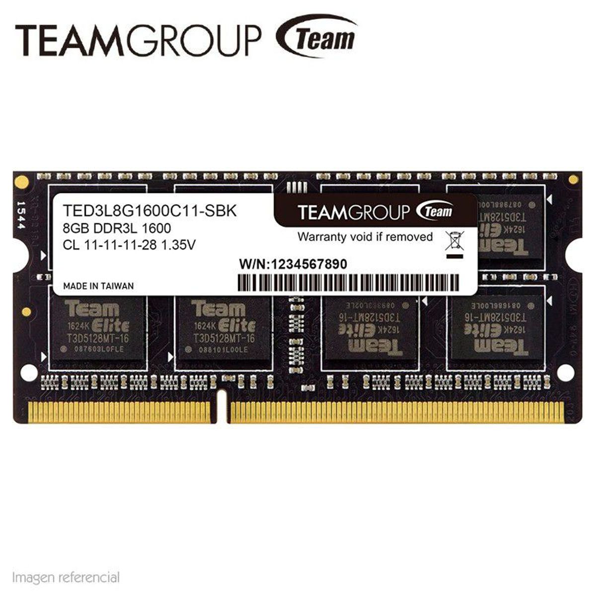 TEAM GROUP - Memoria TeamGroup 8GB DDR3L SODIMM 1600MHz