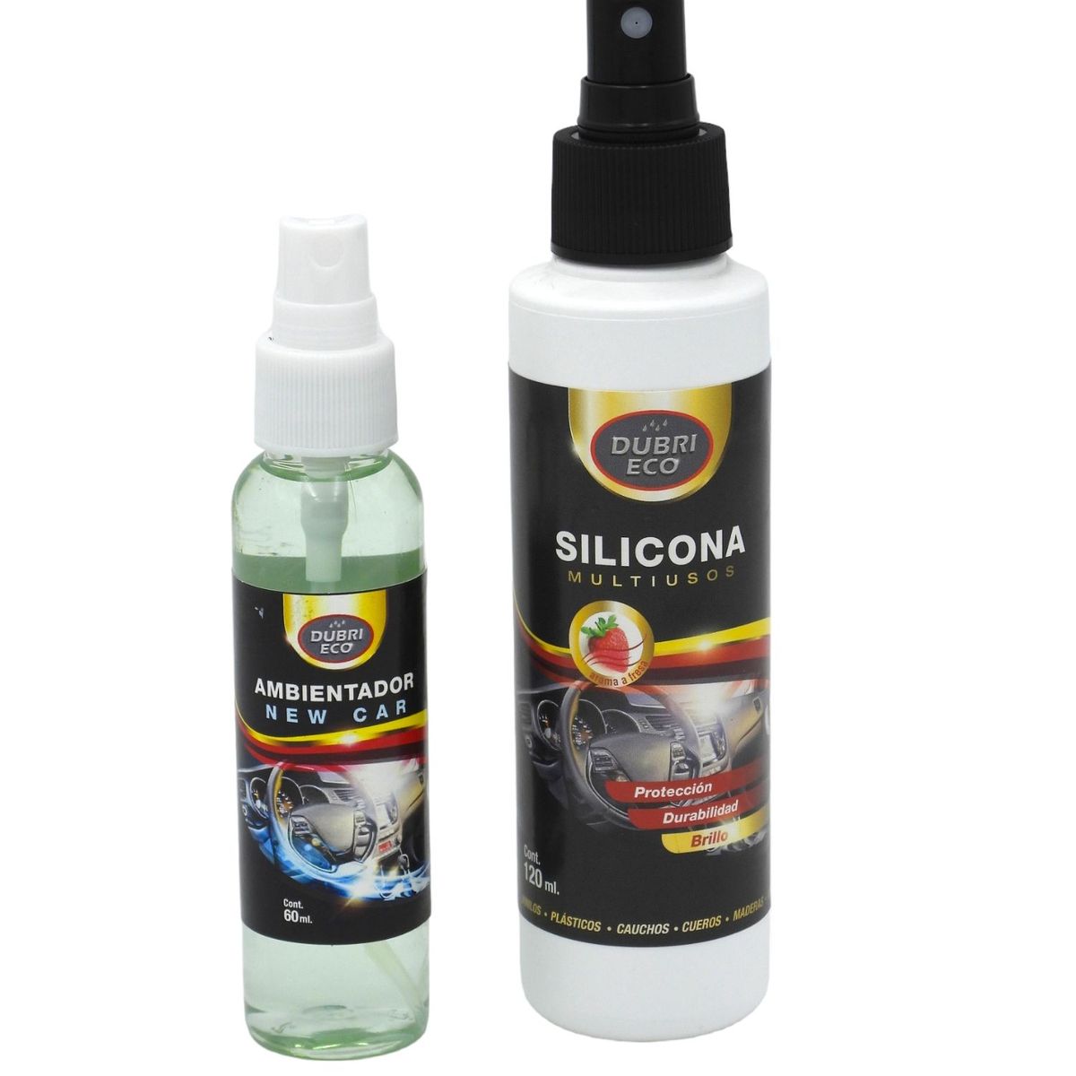 DUBRI ECO - Silicona fresa 120 y ambientador new car