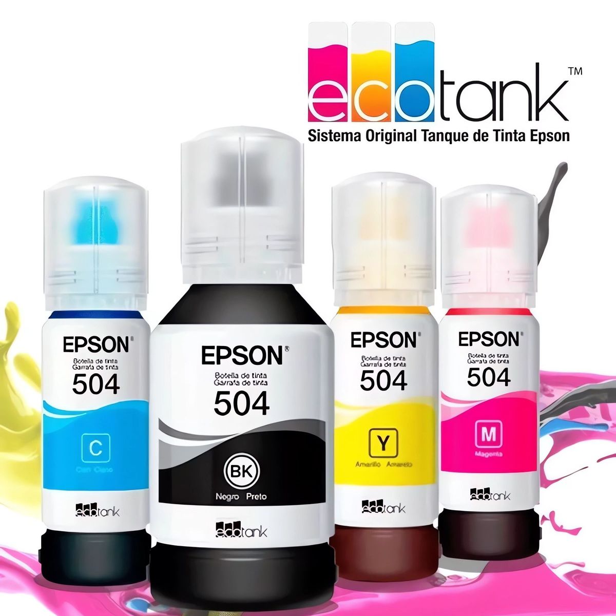 EPSON - Tinta Original Impresora Epson 504 , Pack 4 Colores 70 - 127 Ml.