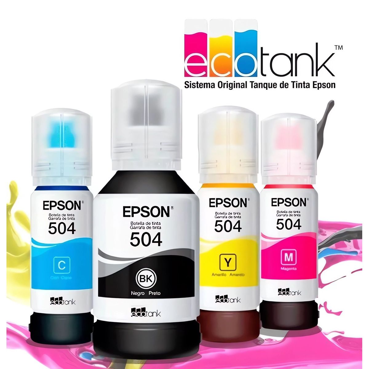 EPSON - Tinta Original Impresora Epson 504 , Pack 4 Colores 70 - 127 Ml.