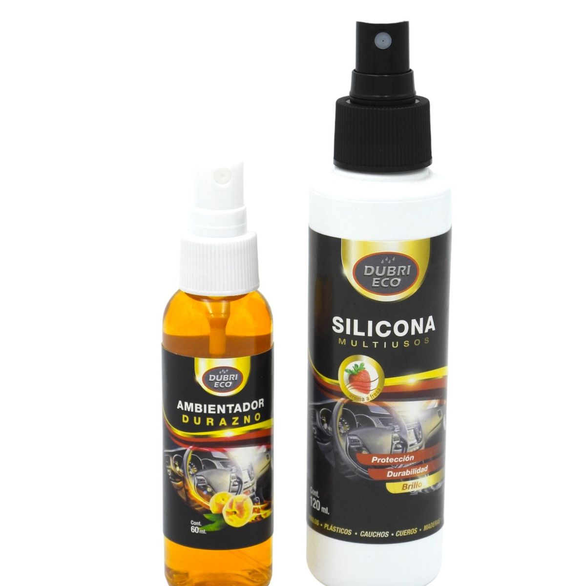DUBRI ECO - Silicona fresa 120 y ambientador durazno
