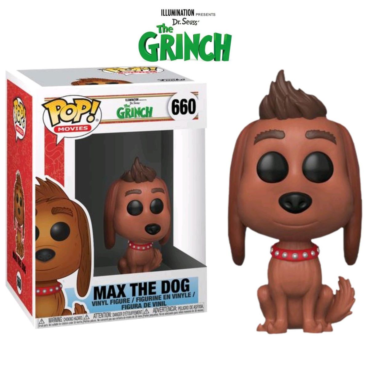 FUNKO - Funko Pop Max el perro 660 - Película El grinch