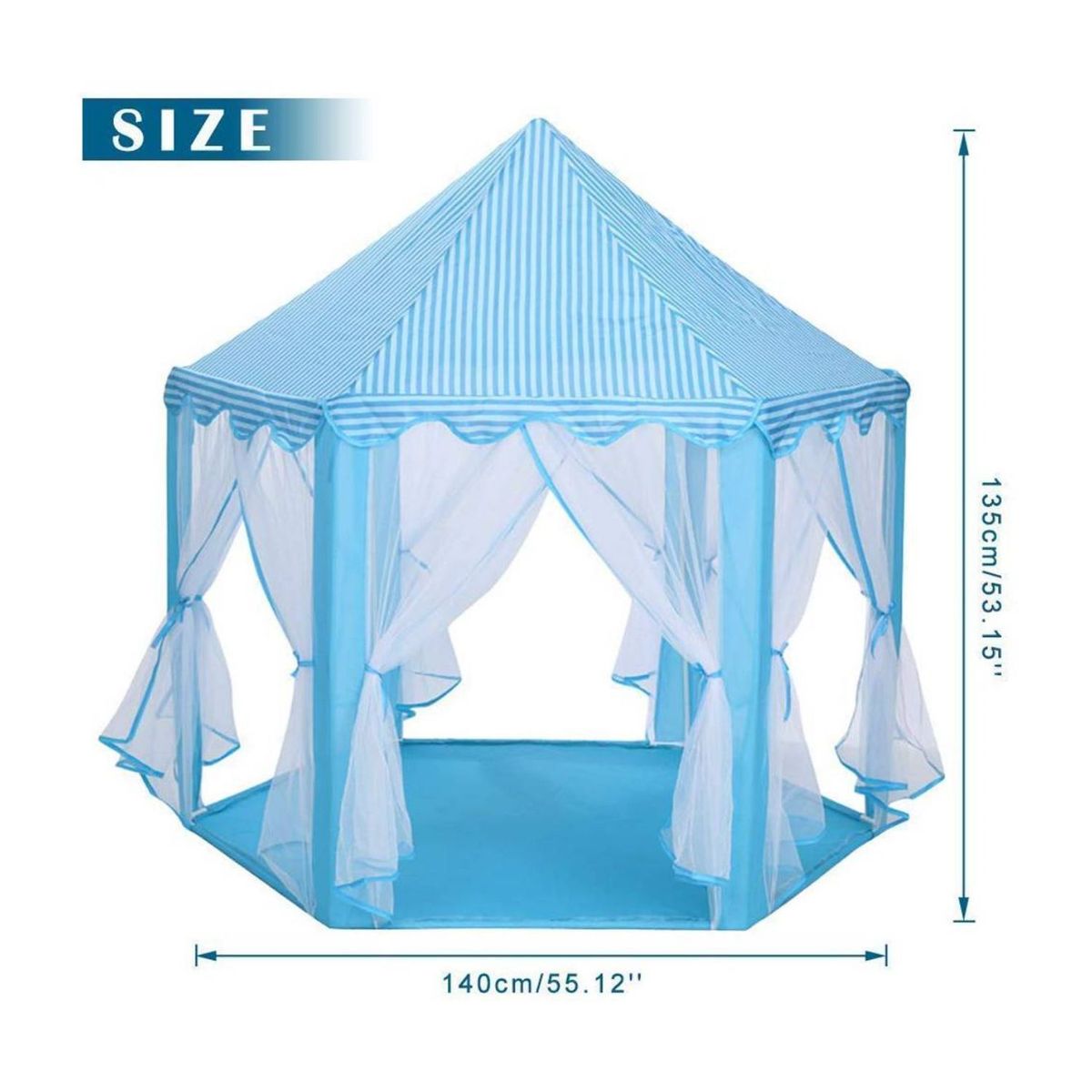 GENERICO - Carpa Castillo Armable Modelo Princesa-CELESTE