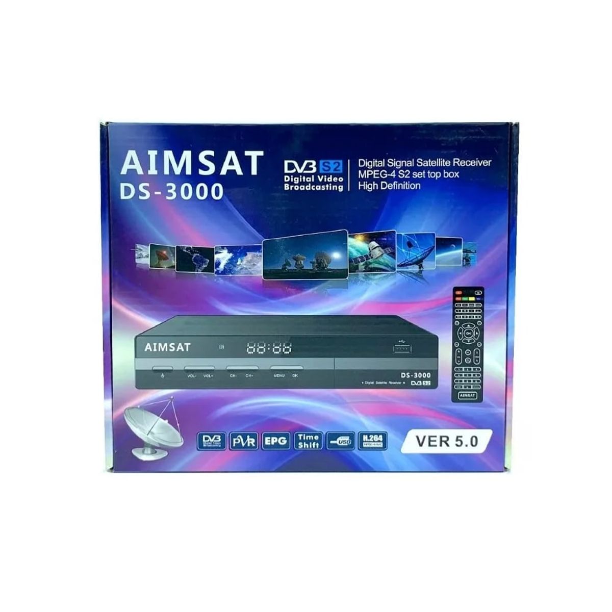 AI - RECEPTOR SATELITAL AIMSAT DS-3000 5.0 CANALES VIA SATELITE
