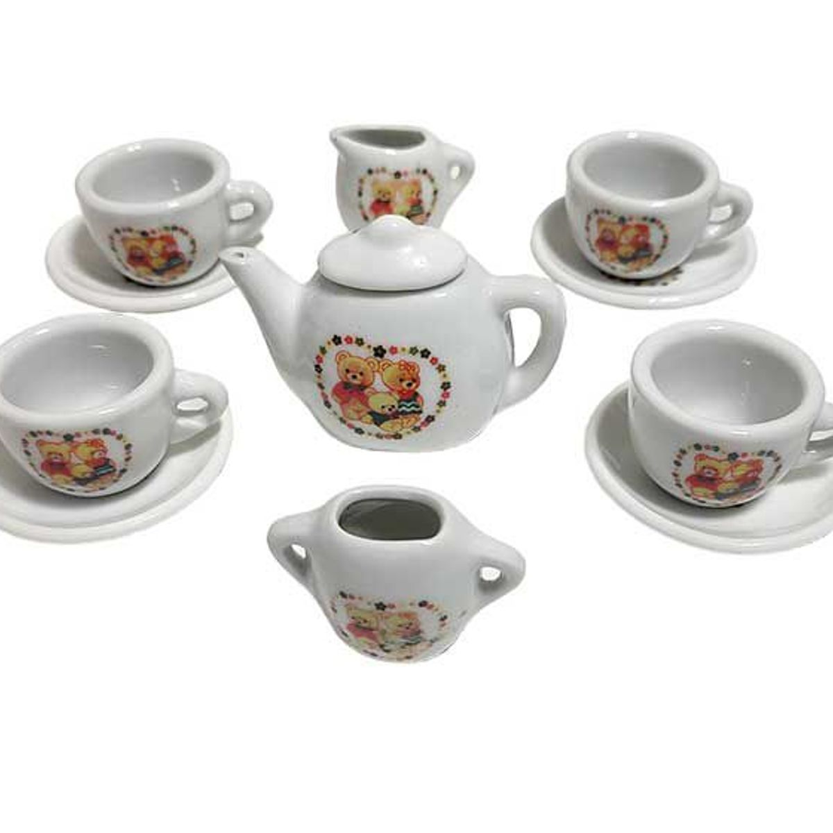 GENERICO - Set de Mini Tazas de Té de Porcelana - Juego de 13 Piezas
