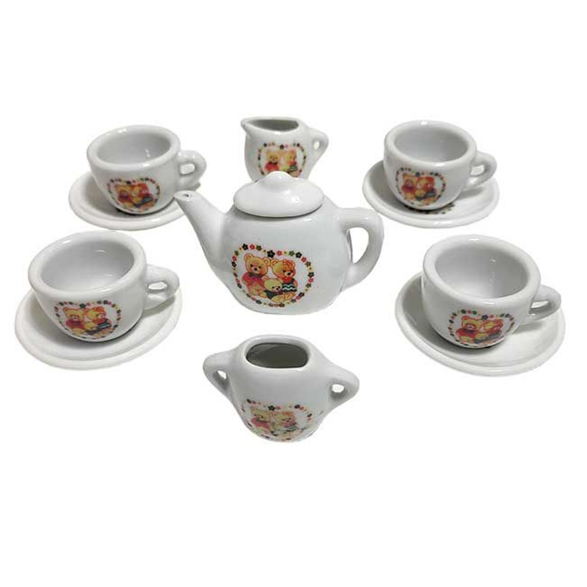 GENERICO - Set de Mini Tazas de Té de Porcelana - Juego de 13 Piezas