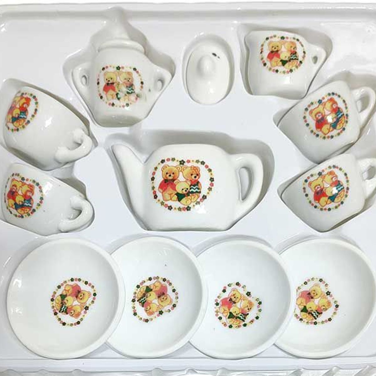 GENERICO - Set de Mini Tazas de Té de Porcelana - Juego de 13 Piezas