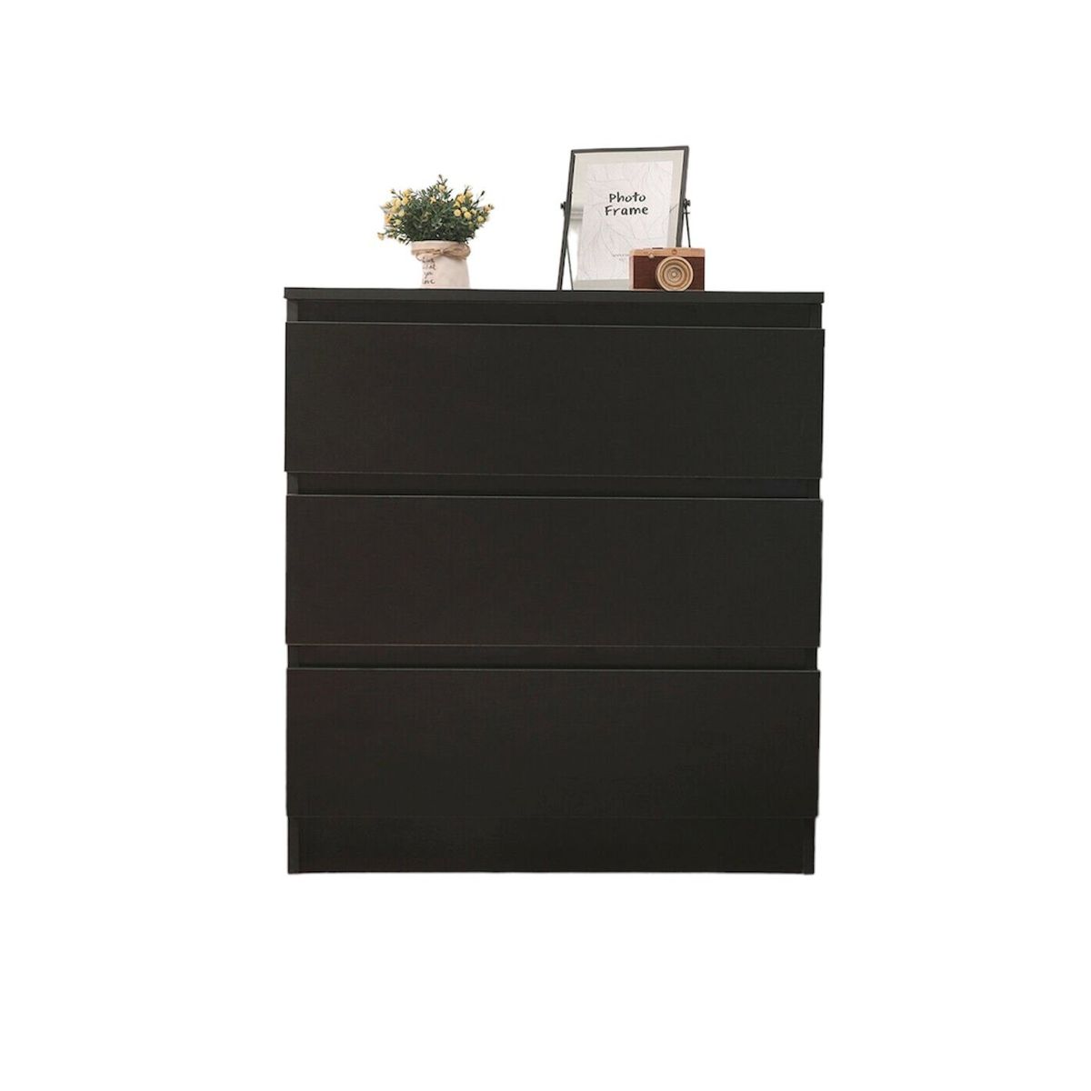 VENTITAS HOME - Mesa de Noche Velador Isabel 3 Cajones Ventitas Home Negro