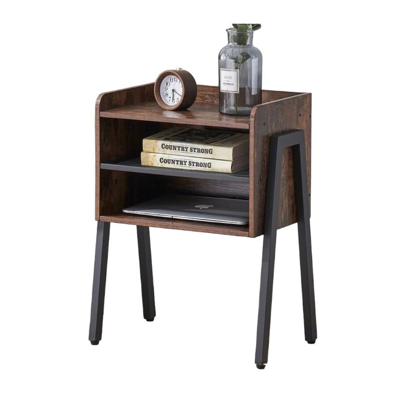 VENTITAS HOME - Velador Mesa de Noche Industrial Bali Ventitas Home Color Gales