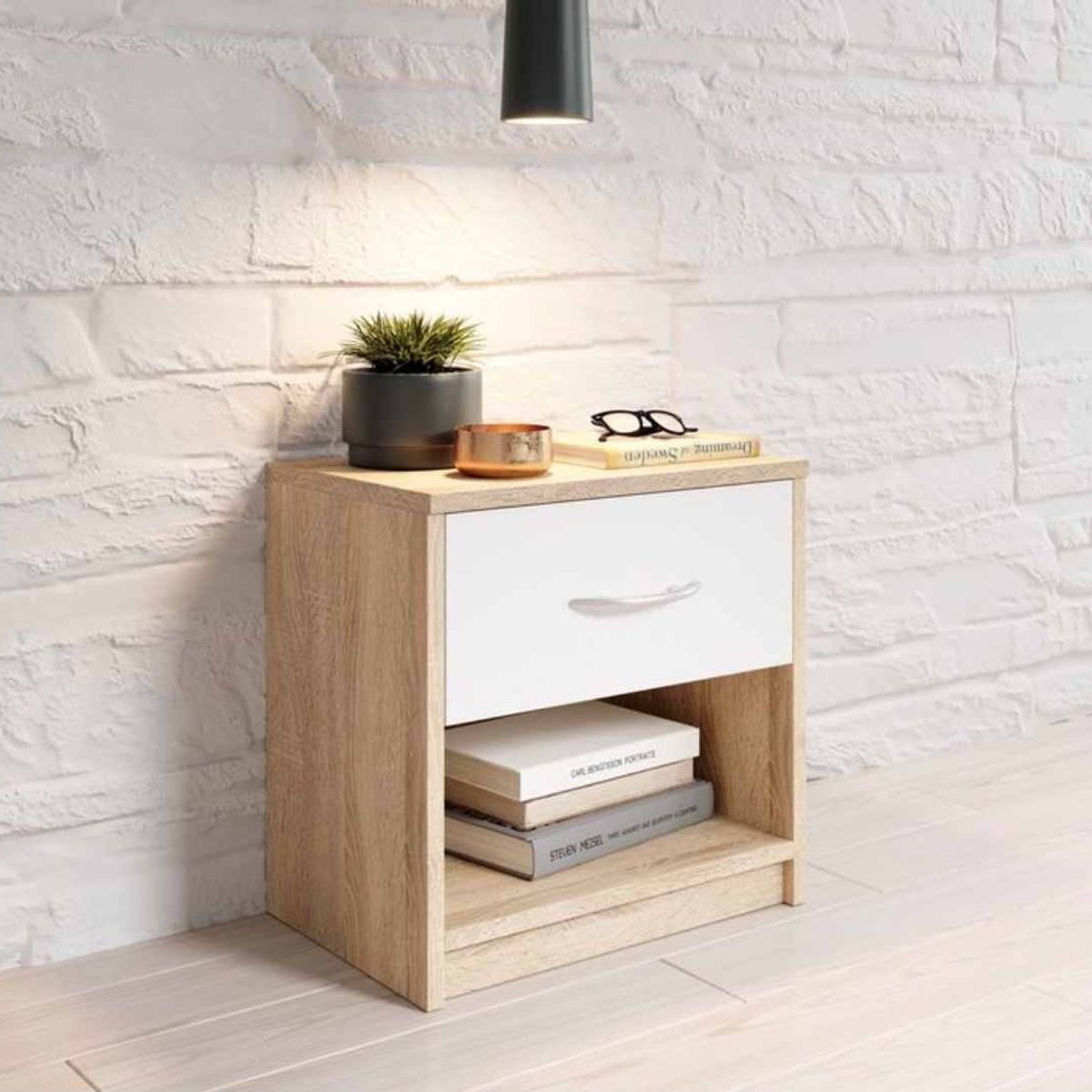 VENTITAS HOME - Velador Dallas 1 Cajón Ventitas Home Color Duna