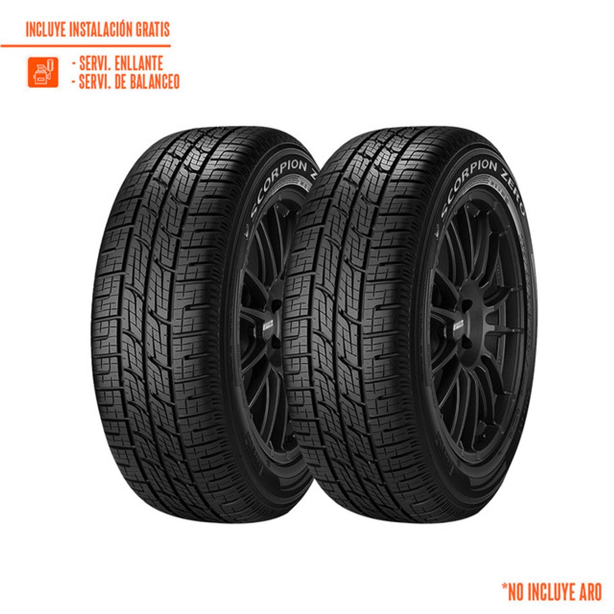 PIRELLI - Pack de 2 Llantas 255/50R20 Pirelli Scorpion Zero 109Y