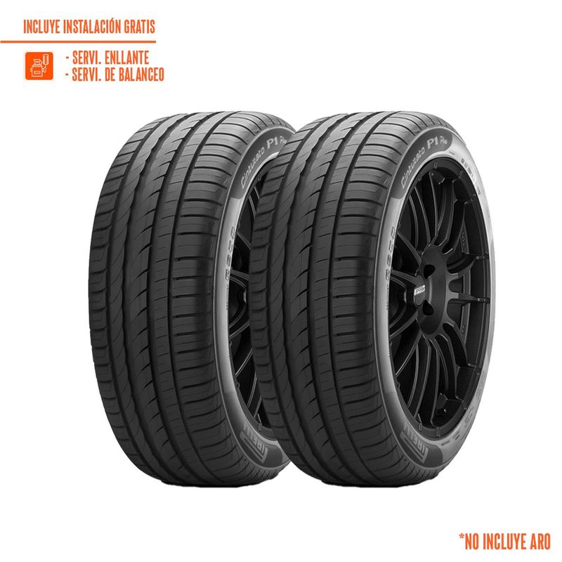 PIRELLI - Pack de 2 Llantas 225/45R17 PIRELLI CINTURATO P1 PLUS 94W