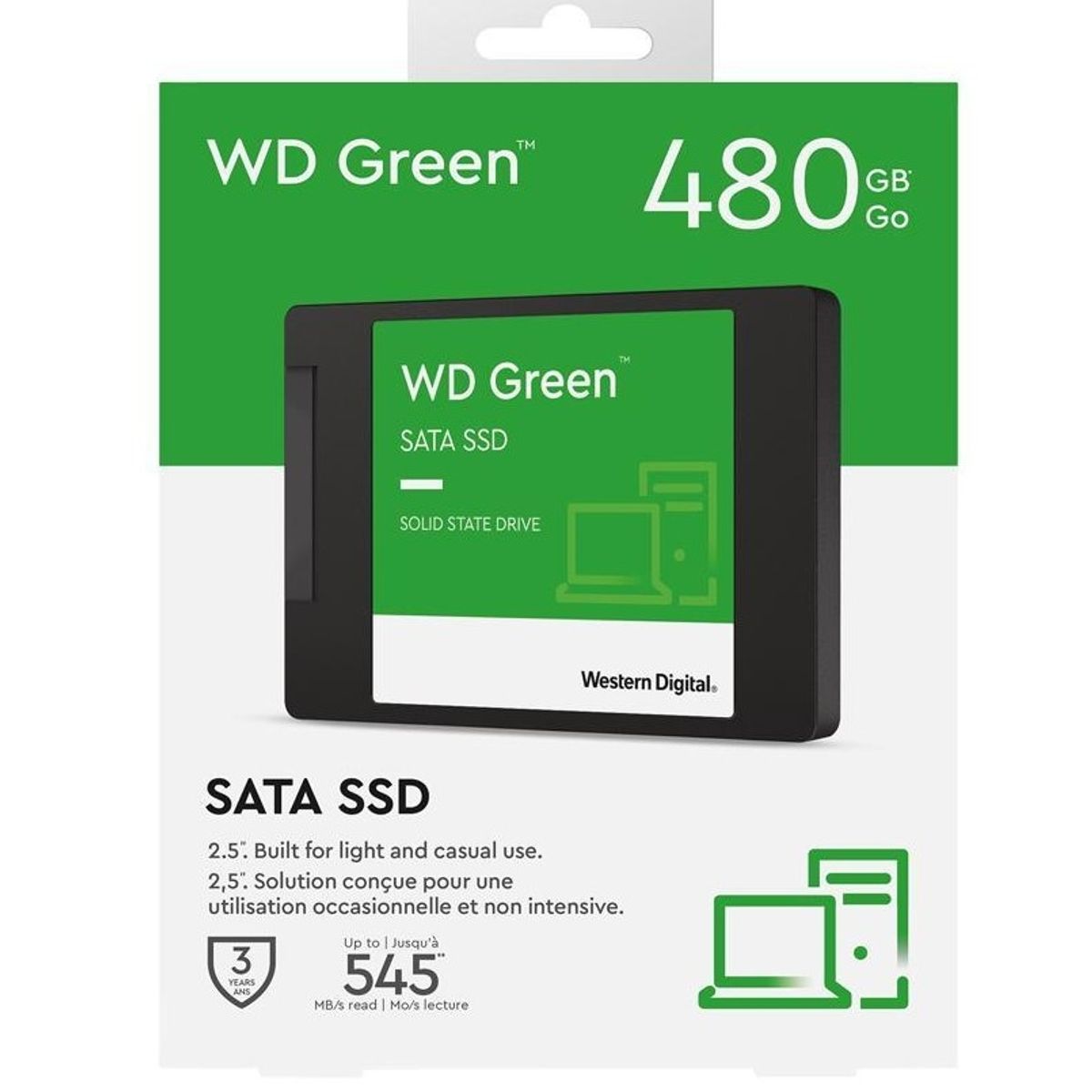 WESTERN DIGITAL - DISCO DURO SOLIDO DE 480 GB SATA WESTERN DIGITAL GREEN