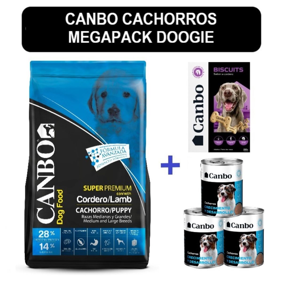 CANBO - Canbo Cachorro Razas Medianas Grandes Megapack Doggie 15 Kg