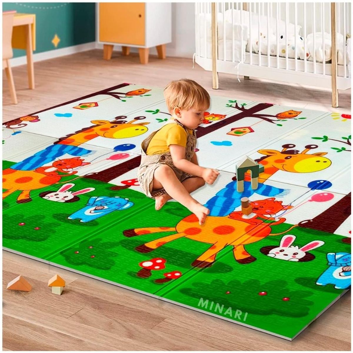 MINARI - Piso Plegable Reversible Niños Bebés - Diseño aleatorio 797P