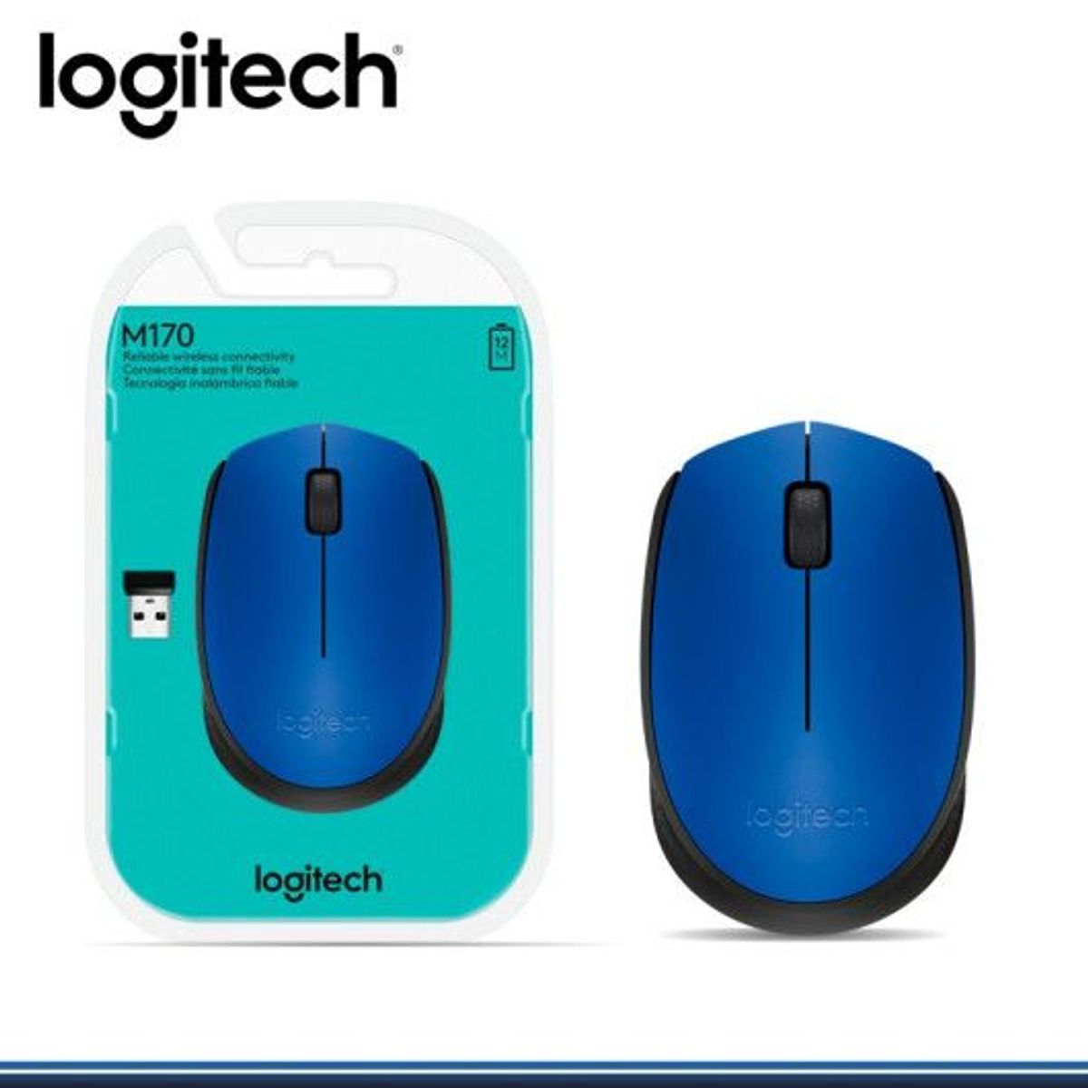 LOGITECH - MOUSE LOGITECH M170 WIRELESS BLUE