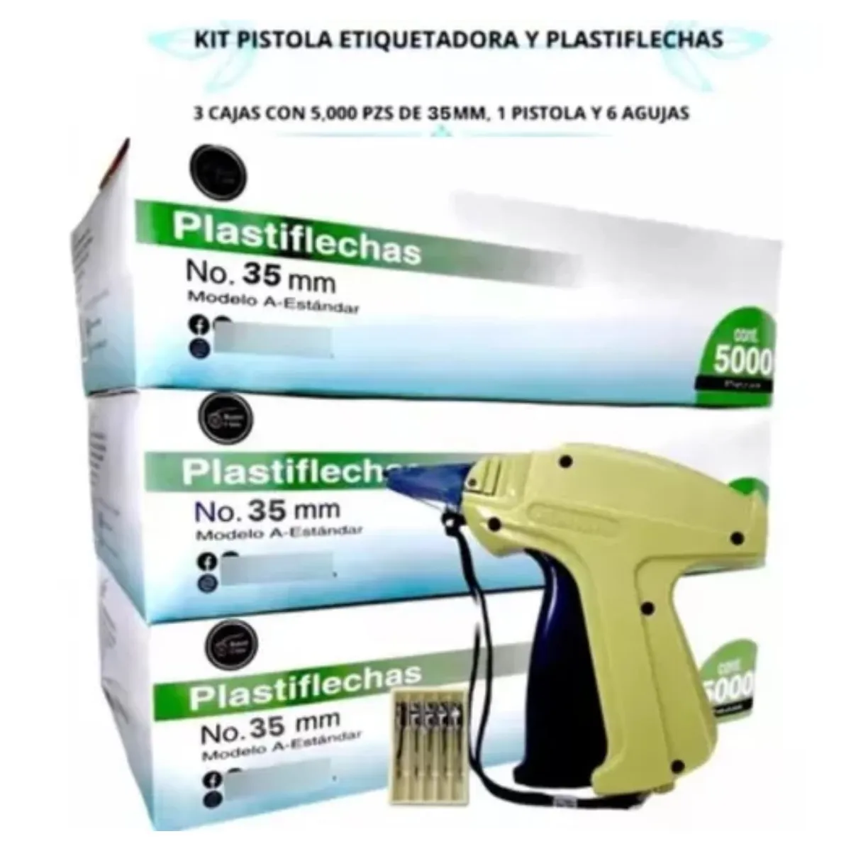 ARROW - Pistola Etiquetadora 15,000 Plastiflechas Con 6 agujas