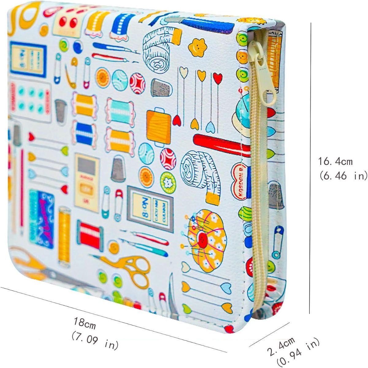 GENERICO - Set De Costura 97 Estuche Agujas Hilos Accesorios Tijera