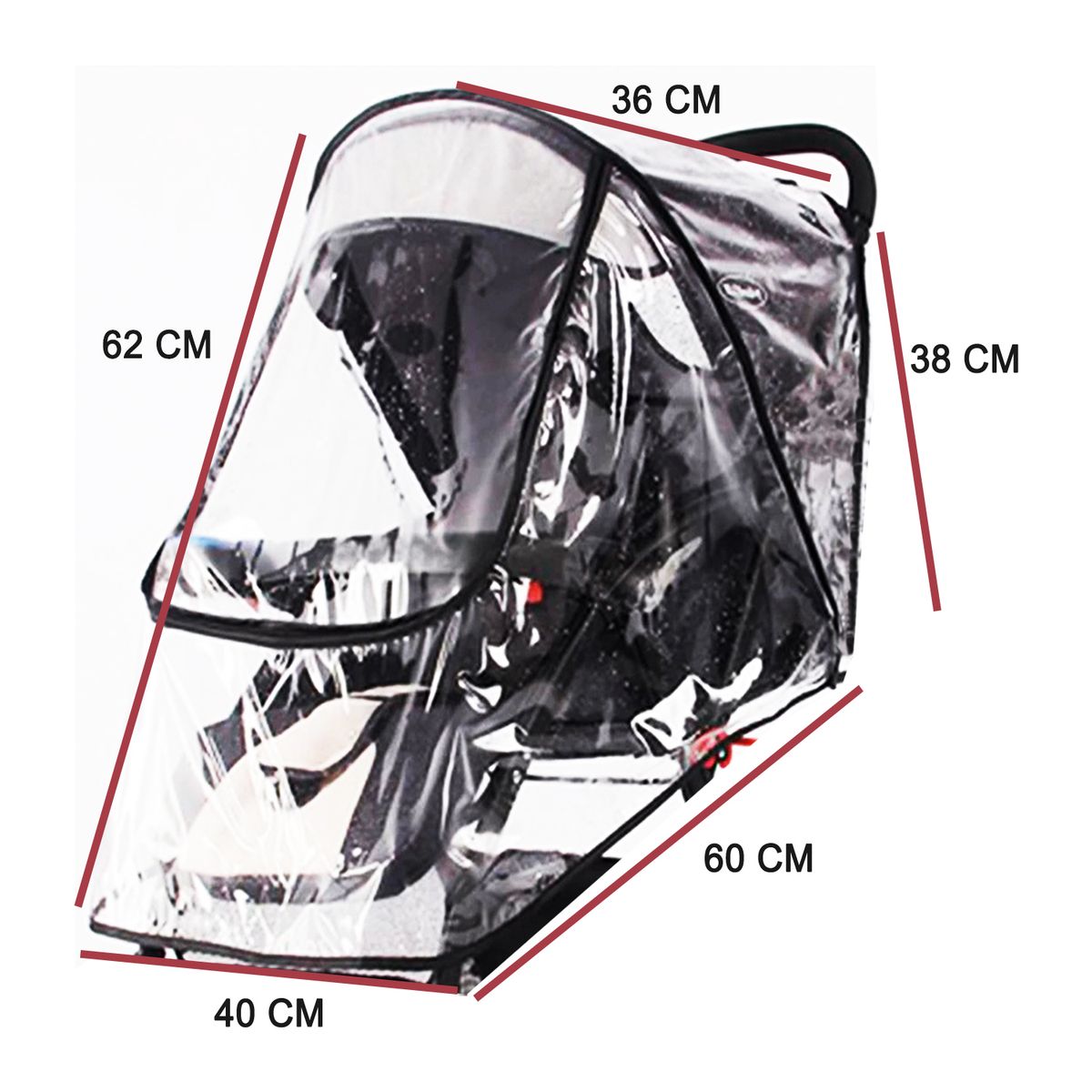 GENERICO - Protector de coche con cierre ventanal para bebe