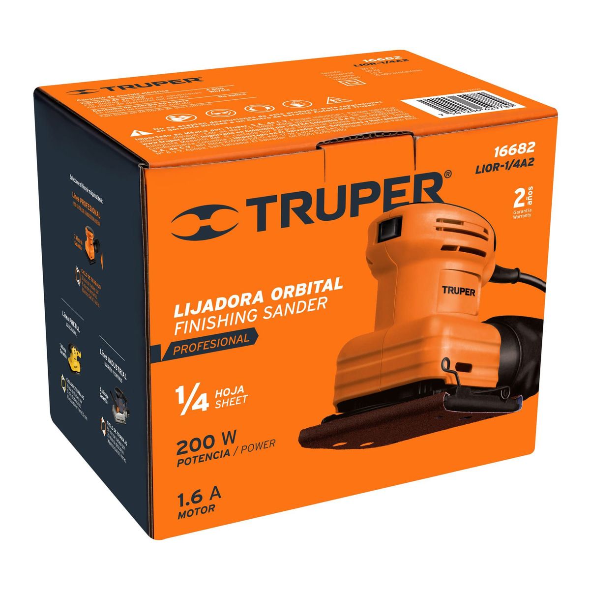 TRUPER - LIJADORA ORBITAL, PROFESIONAL 200 W TRUPER.