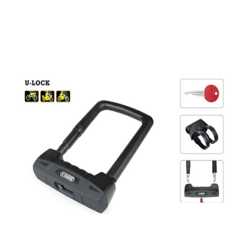 GENERICO - Candado de Seguridad U-Loock para Bicicleta - ETOOK