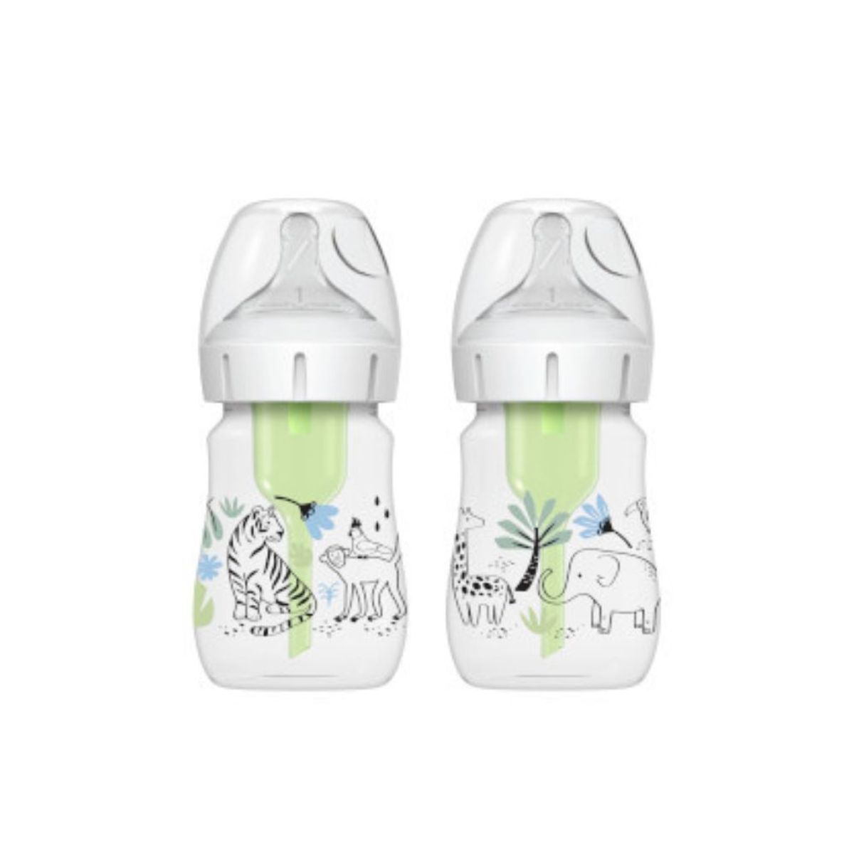 DR BROWNS - Set X2 Biberones Boca Ancha Polipropileno de 5 oz Safari