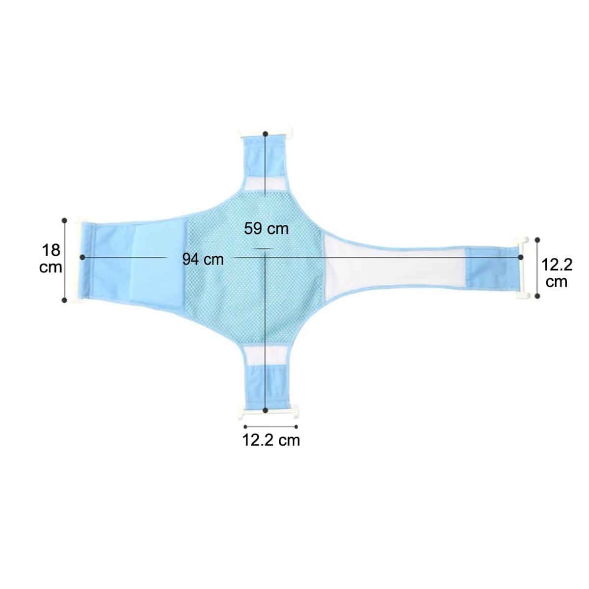 GENERICO - Hamaca de baño 4 anclajes rosado para bebe soporte para tina