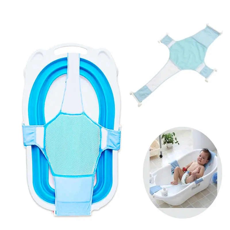GENERICO - Hamaca de baño 4 anclaje celeste para bebe soporte para tina
