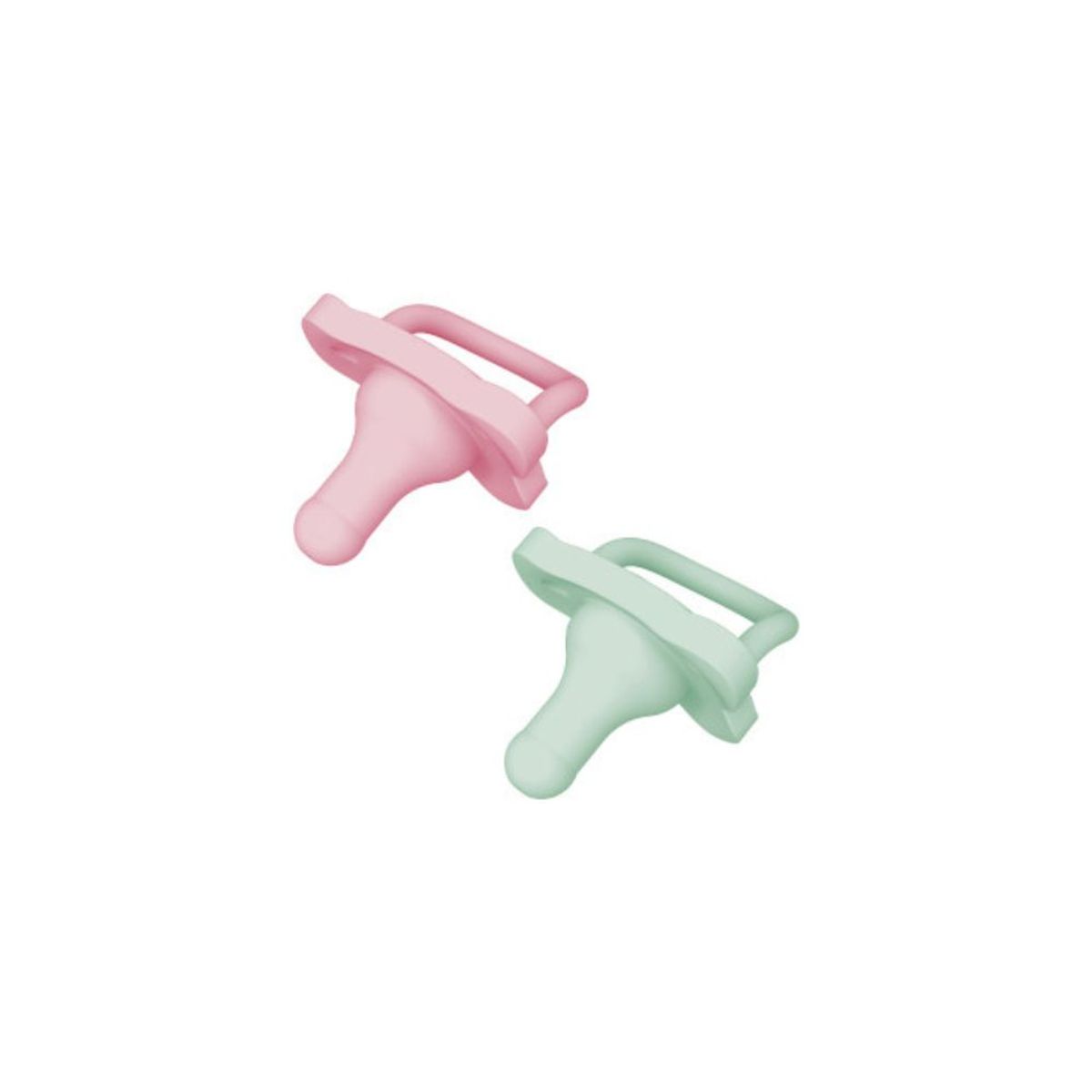 DR BROWNS - Set 2 Chupones de Silicona Happy Paci verde y rosado