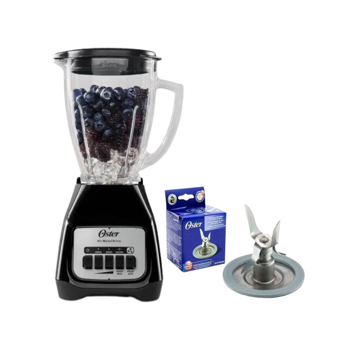 OSTER - Licuadora Oster 2 Velocidades BLSTKAGBPB +cuchilla Picahielo