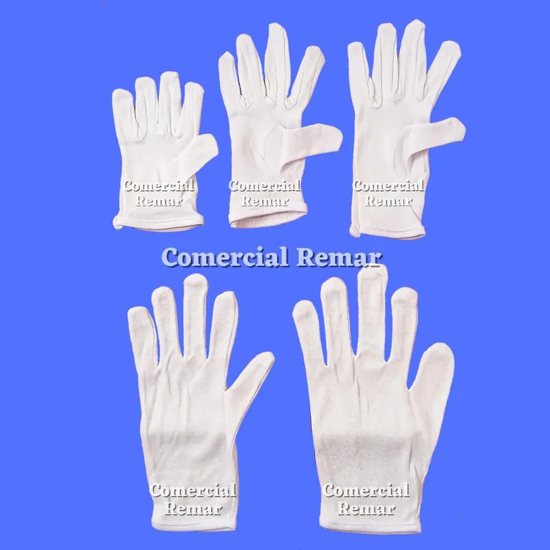 GENERICO - 6 Pares de Guantes Blancos de Tela para Escolta Colegio Desfile