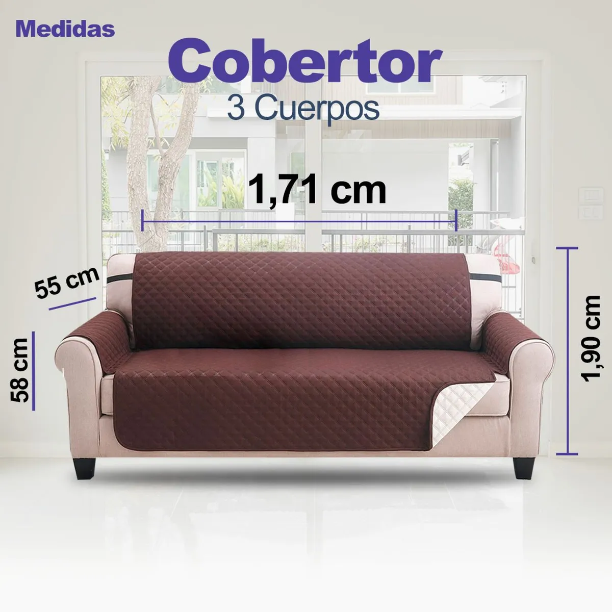 CRISAL - Cobertor de Sofa 3 cuerpos