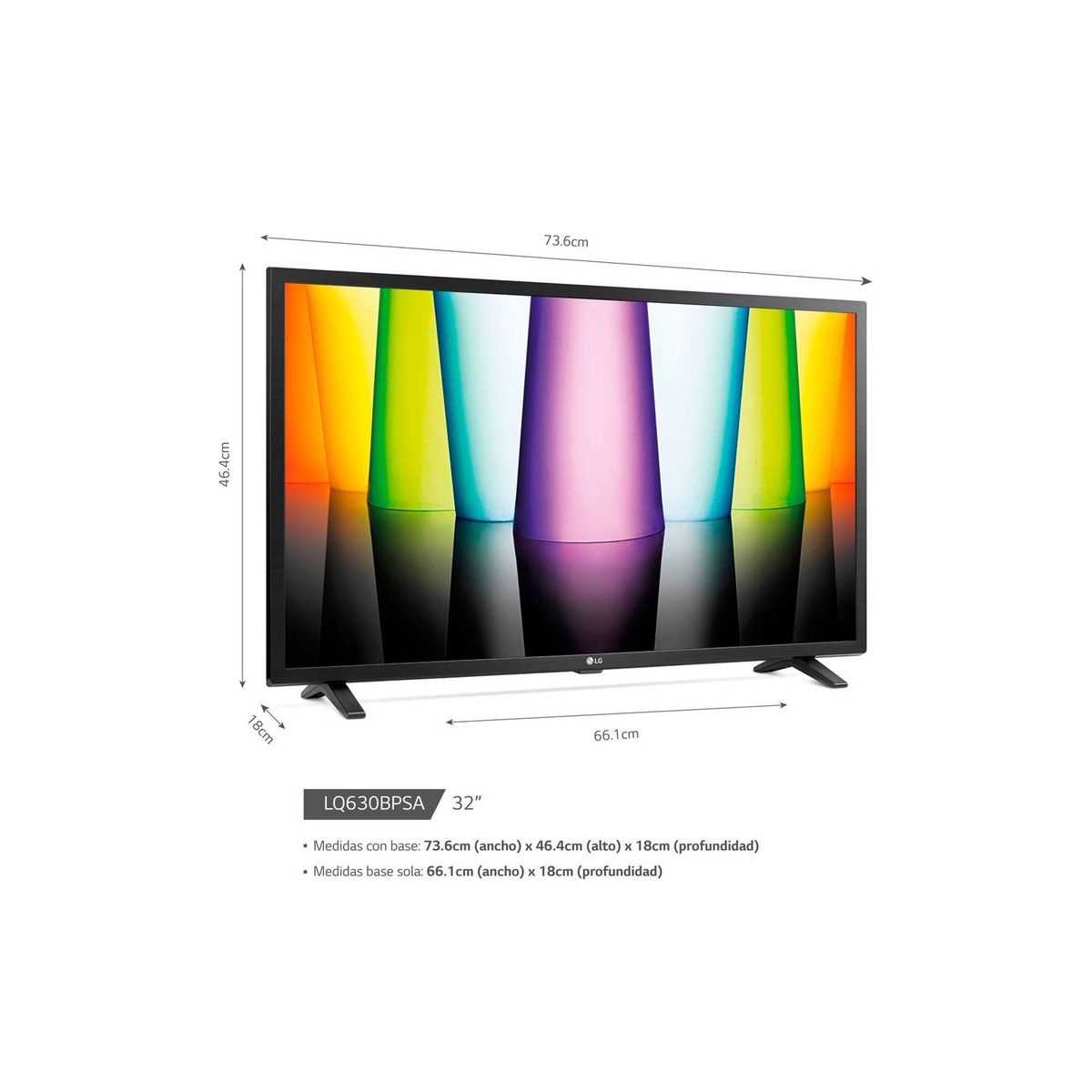 LG - Televisor LG Led 32" HD Smart Tv  32LQ600BPSA
