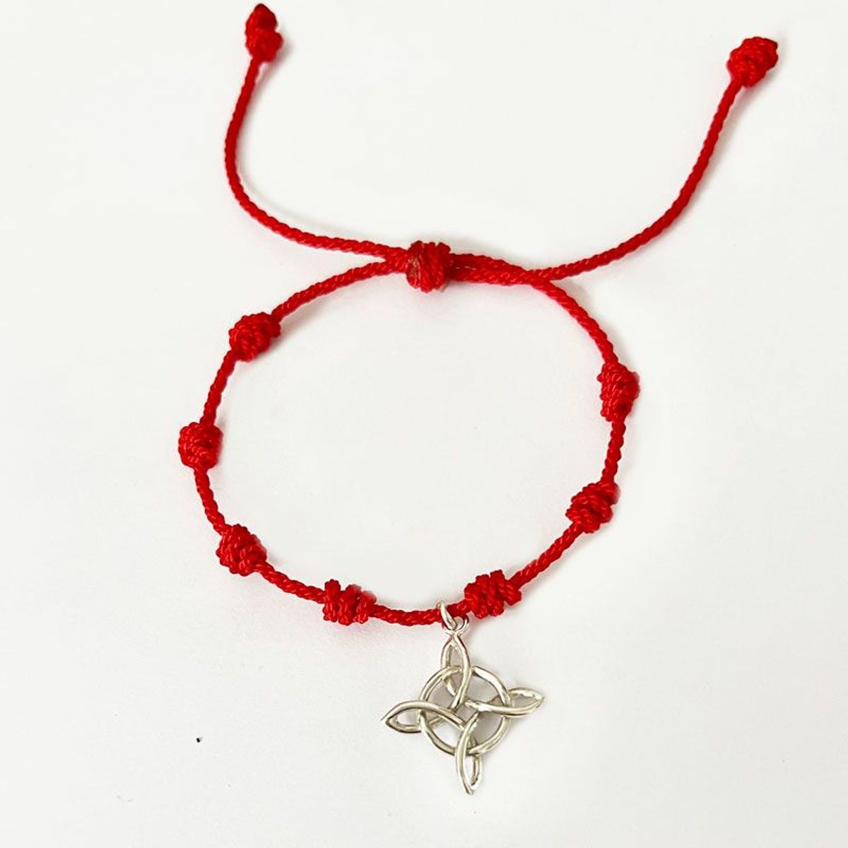 GENERICO - Pulsera Nudo de bruja en plata con 7 nudos