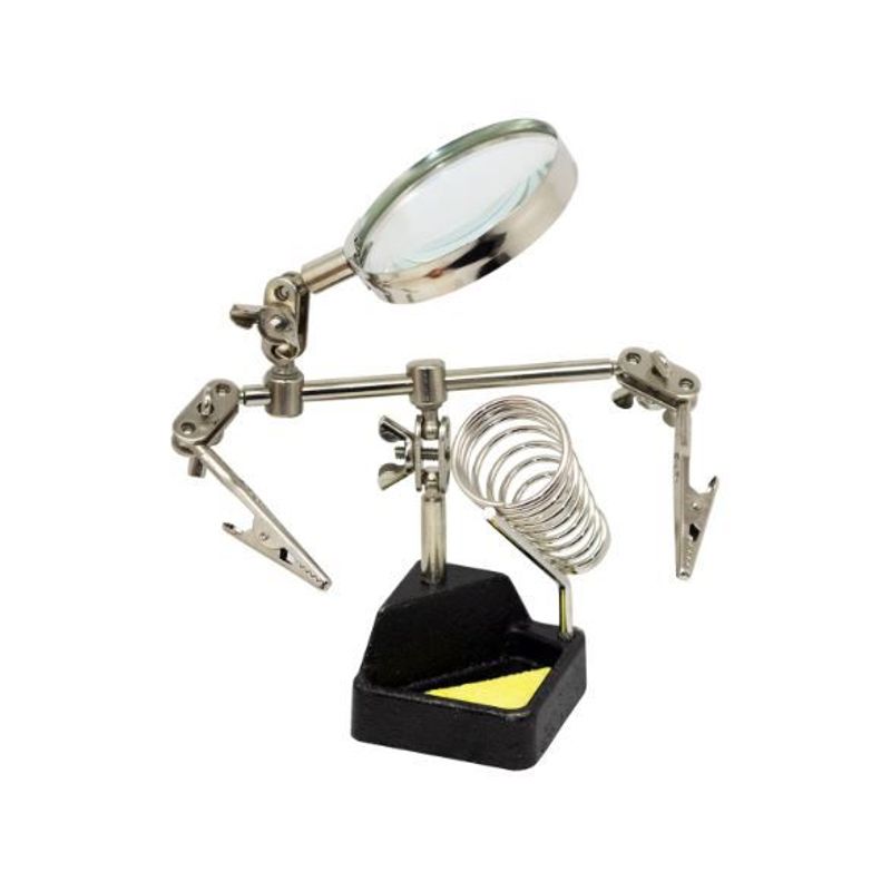 WESTOR - Soporte para Cautín con Lupa y Pinzas WT-6372 WESTOR