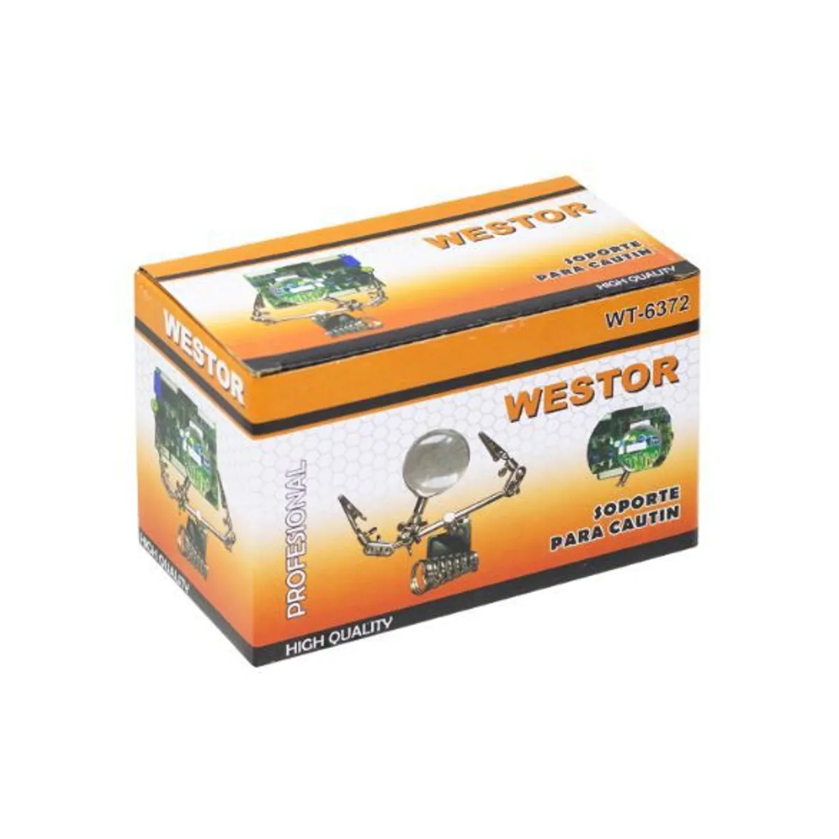 WESTOR - Soporte para Cautín con Lupa y Pinzas WT-6372 WESTOR
